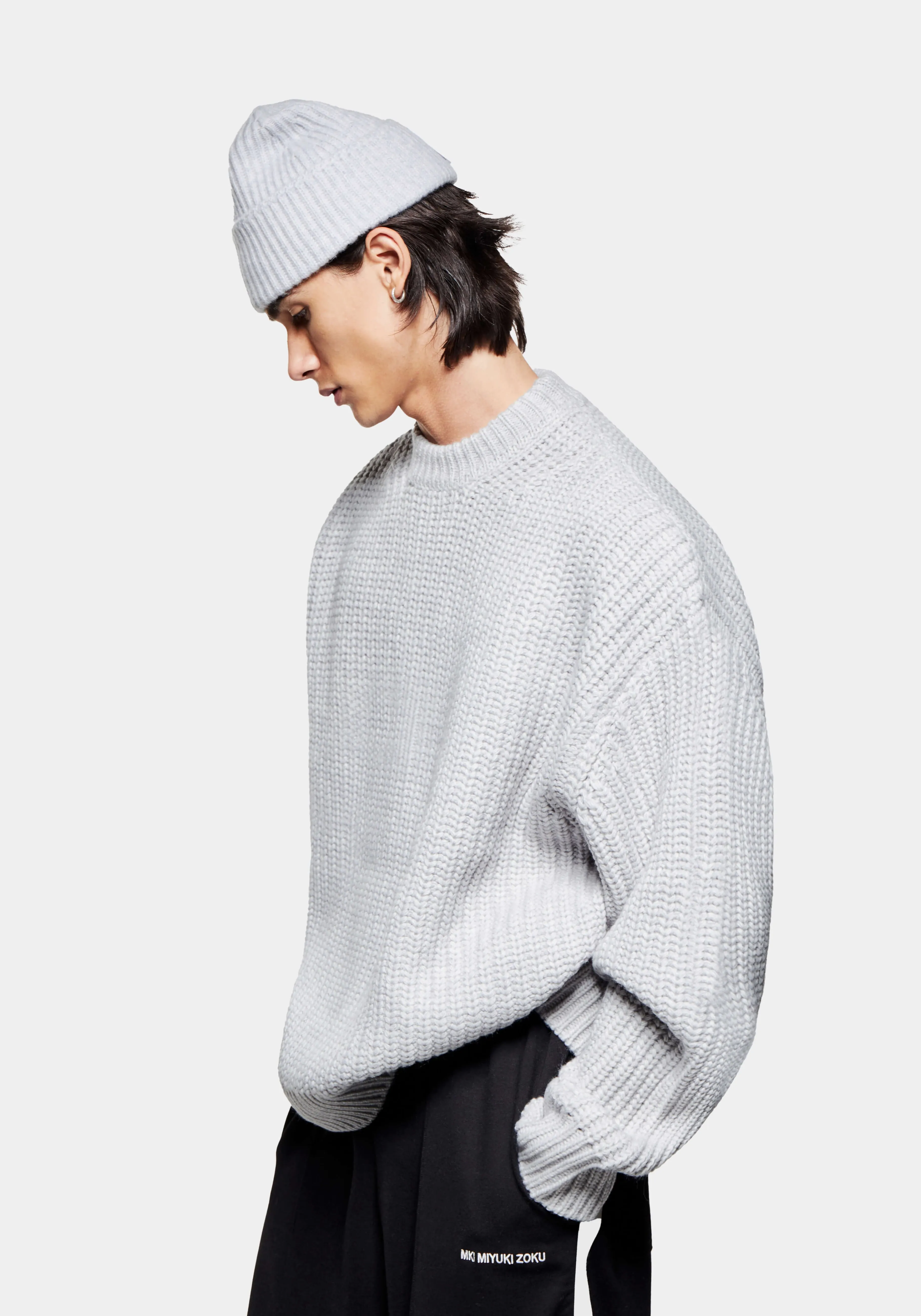 MKI MIYUKI ZOKU MKI CHUNKY RIB KNIT CREWNECK- SHIRTS | KNITWEAR