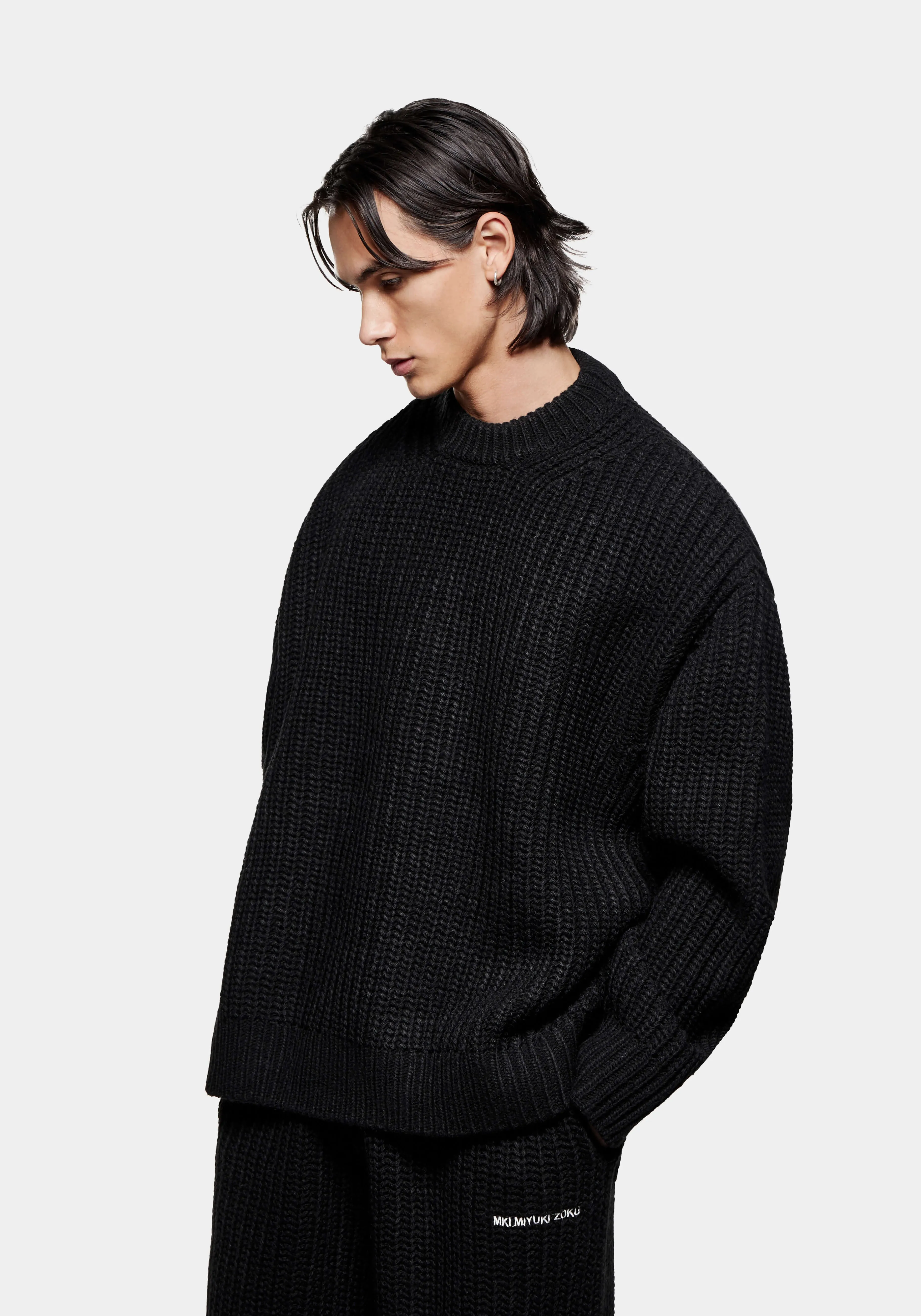 MKI MIYUKI ZOKU MKI CHUNKY RIB KNIT CREWNECK- SHIRTS | KNITWEAR