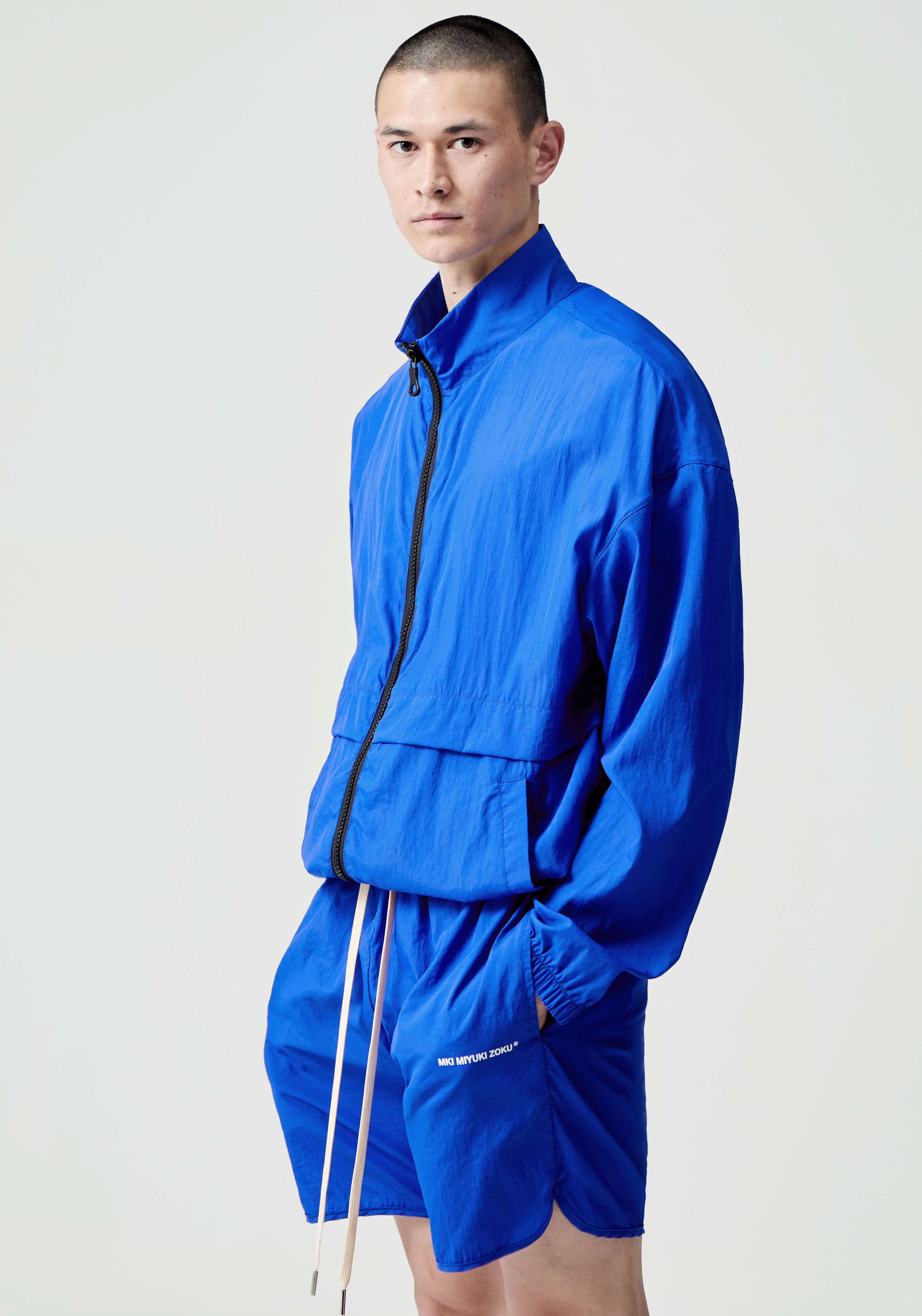 MKI MIYUKI ZOKU MKI CRINKLE NYLON TRACK JACKET- OUTERWEAR | SHIRTS