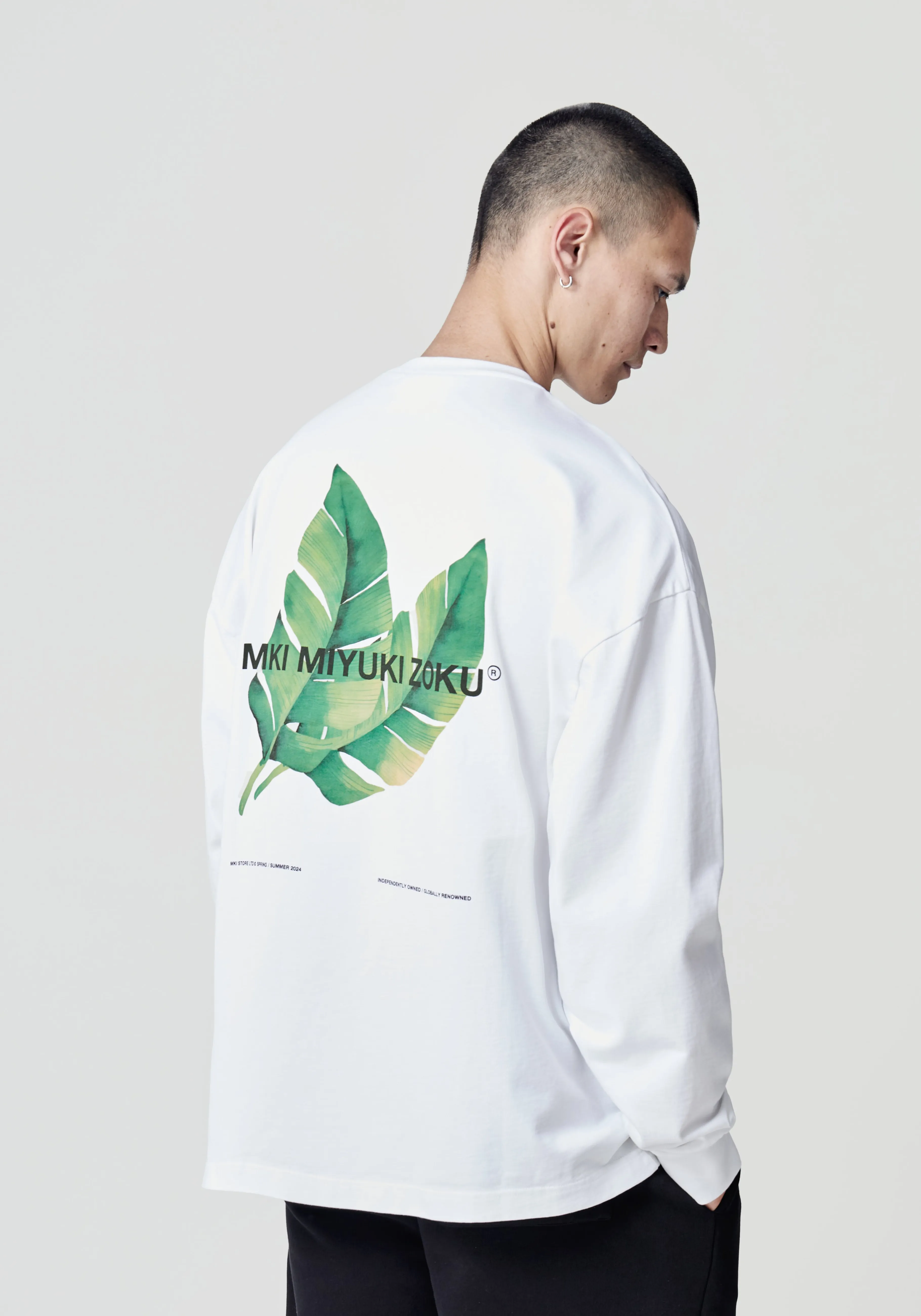 MKI MIYUKI ZOKU MKI LEAF LONGSLEEVE T-SHIRT- SHIRTS | T-SHIRTS