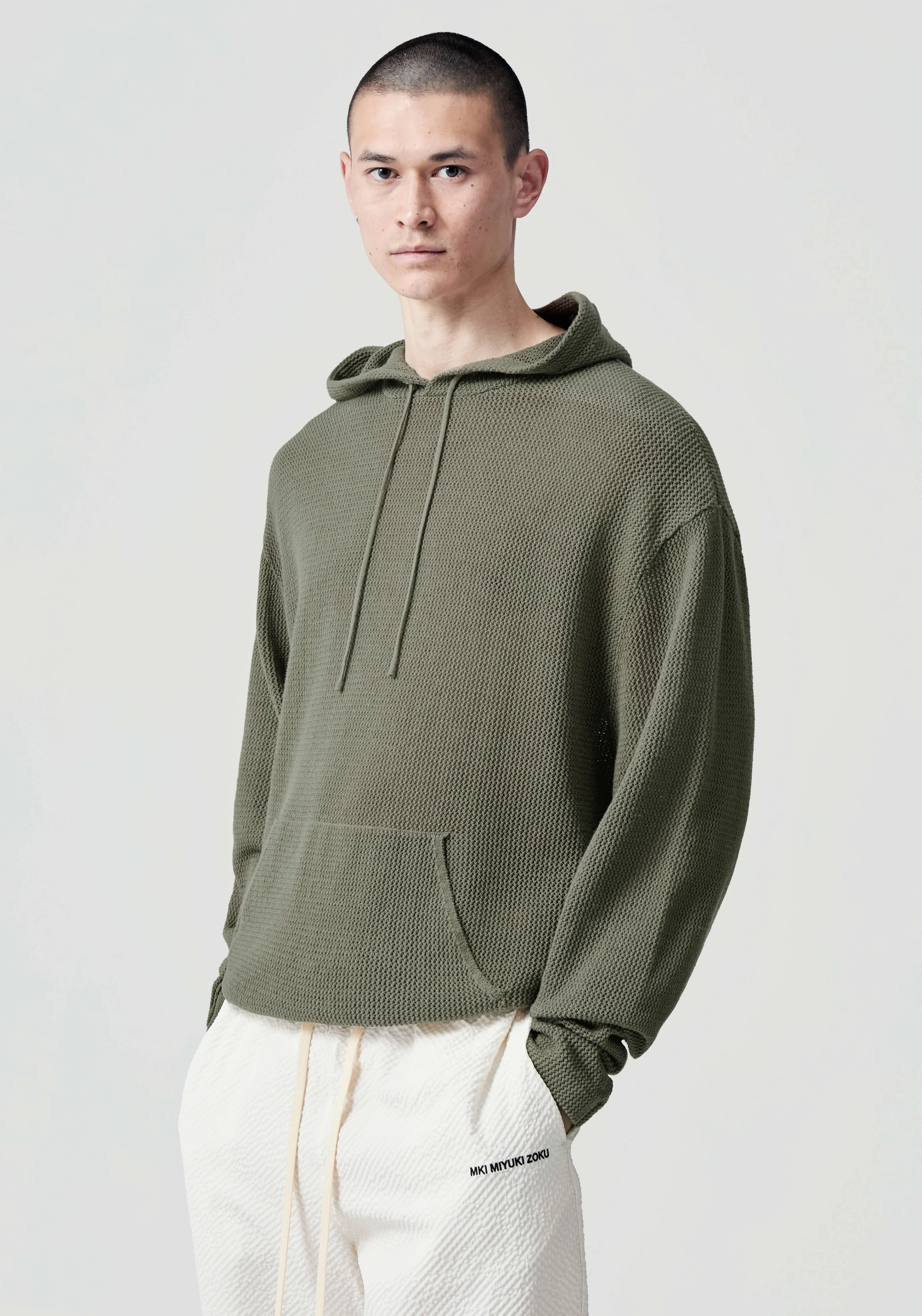 MKI MIYUKI ZOKU MKI LOOSE GAUGE HOODY- SHIRTS | KNITWEAR