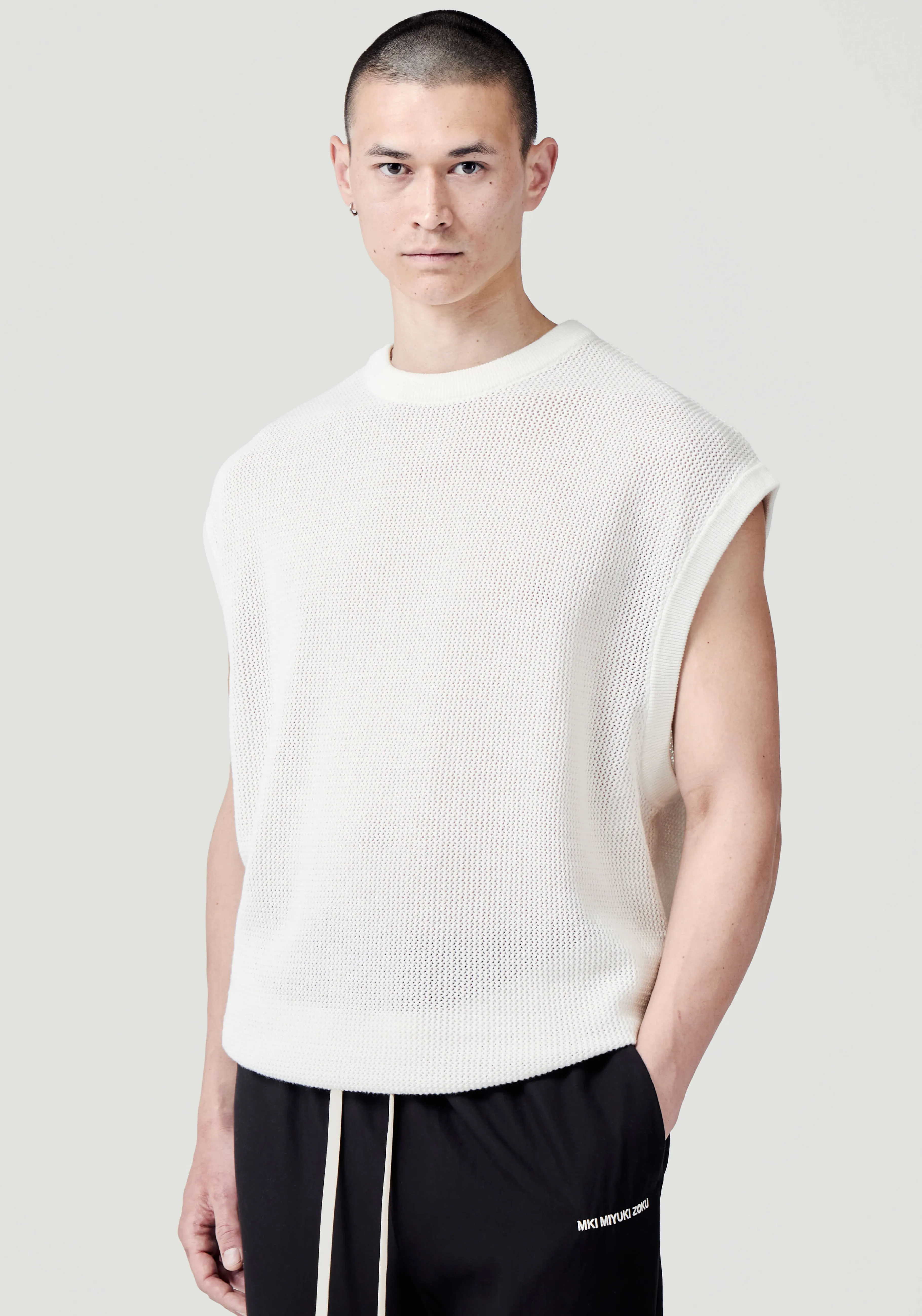 MKI MIYUKI ZOKU MKI LOOSE GAUGE VEST- SHIRTS | KNITWEAR