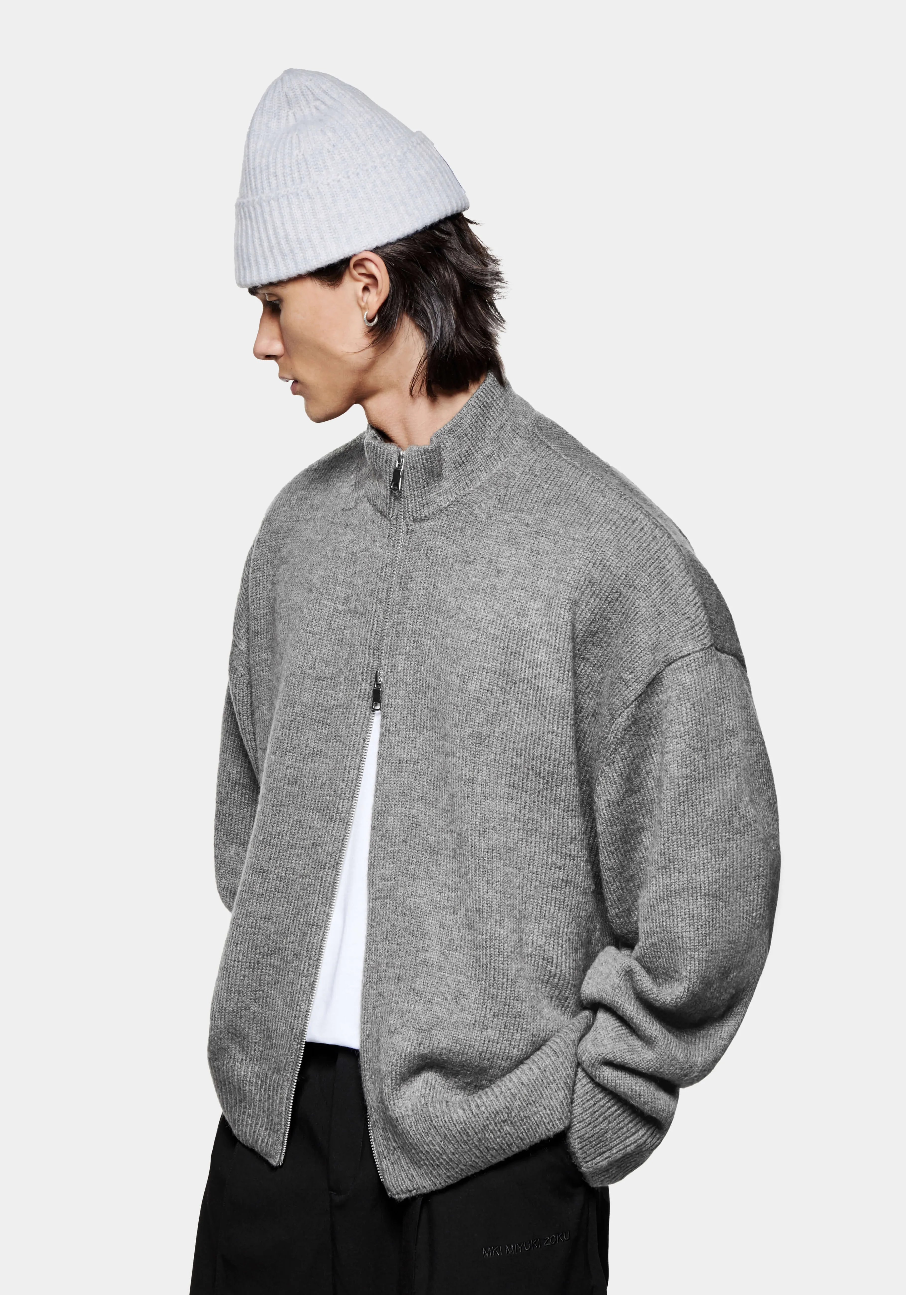 MKI MIYUKI ZOKU MKI MOHAIR BLEND KNIT TRACK JACKET- SHIRTS | KNITWEAR