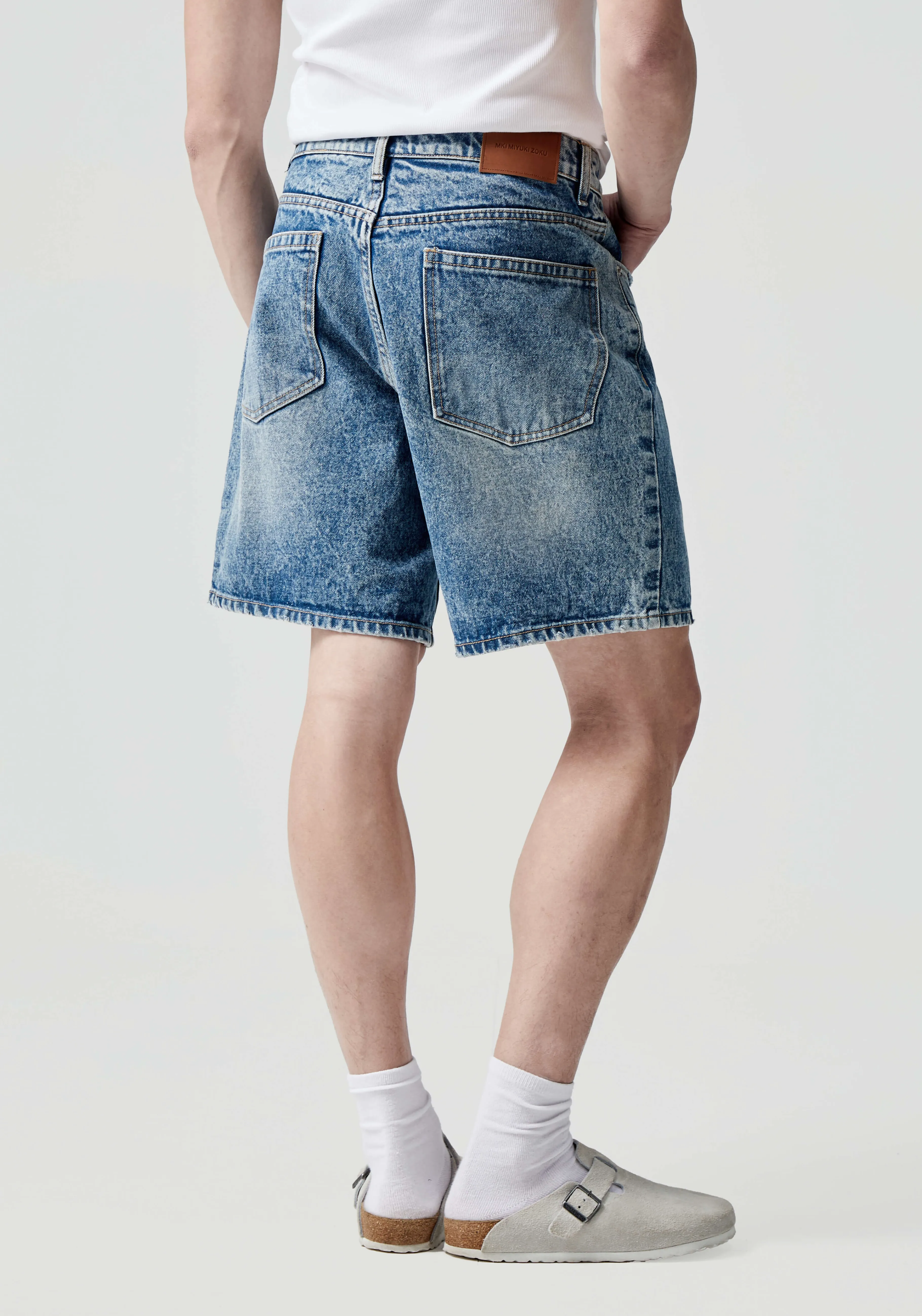 MKI MIYUKI ZOKU MKI 16OZ DENIM SHORTS- SWEATPANTS | SHORTS