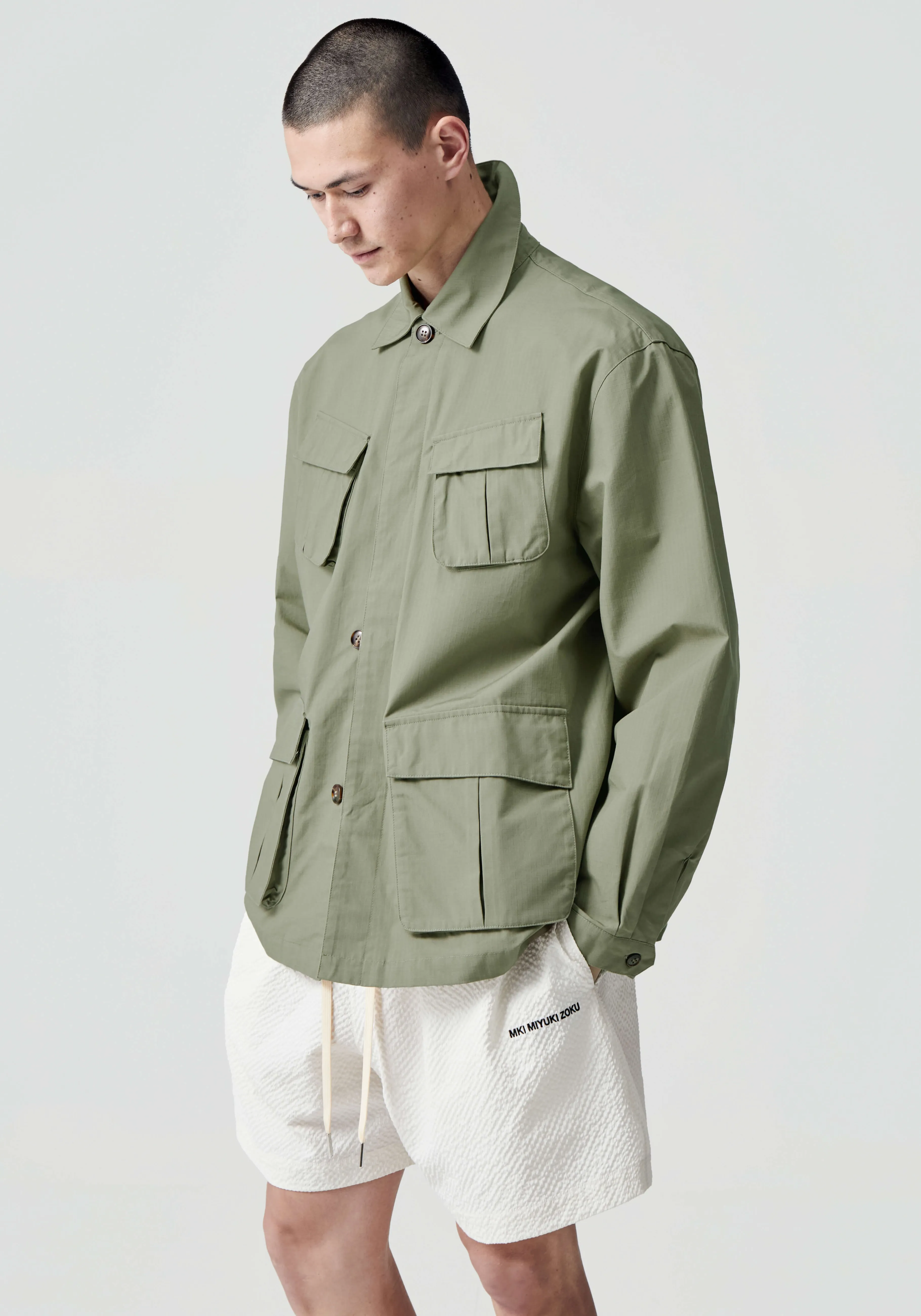 MKI MIYUKI ZOKU MKI RIPSTOP CARGO JACKET- OUTERWEAR | SHIRTS