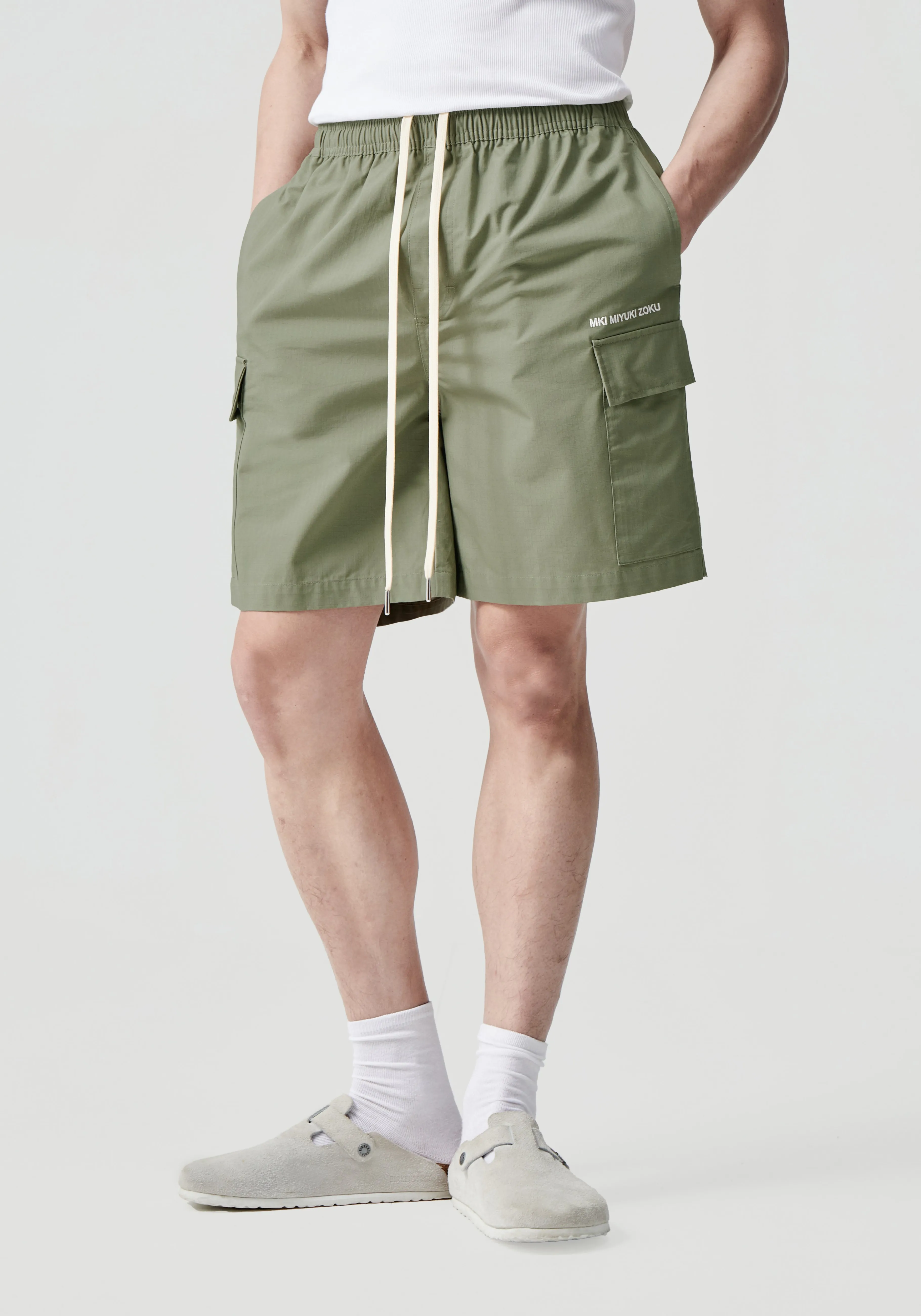 MKI MIYUKI ZOKU MKI RIPSTOP CARGO SHORTS- SWEATPANTS | SHORTS