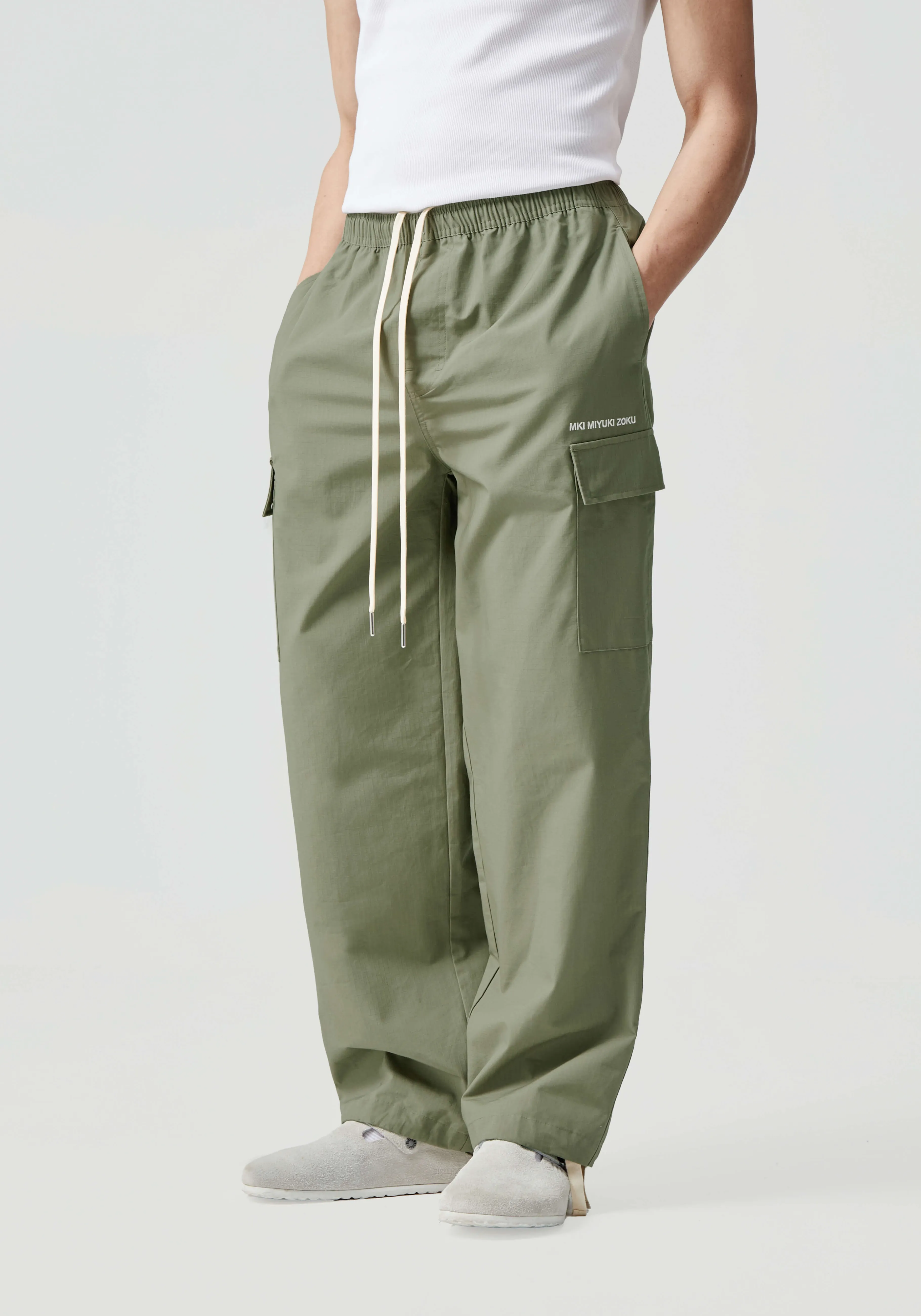 MKI MIYUKI ZOKU MKI RIPSTOP CARGO TROUSERS- SWEATPANTS | TROUSERS