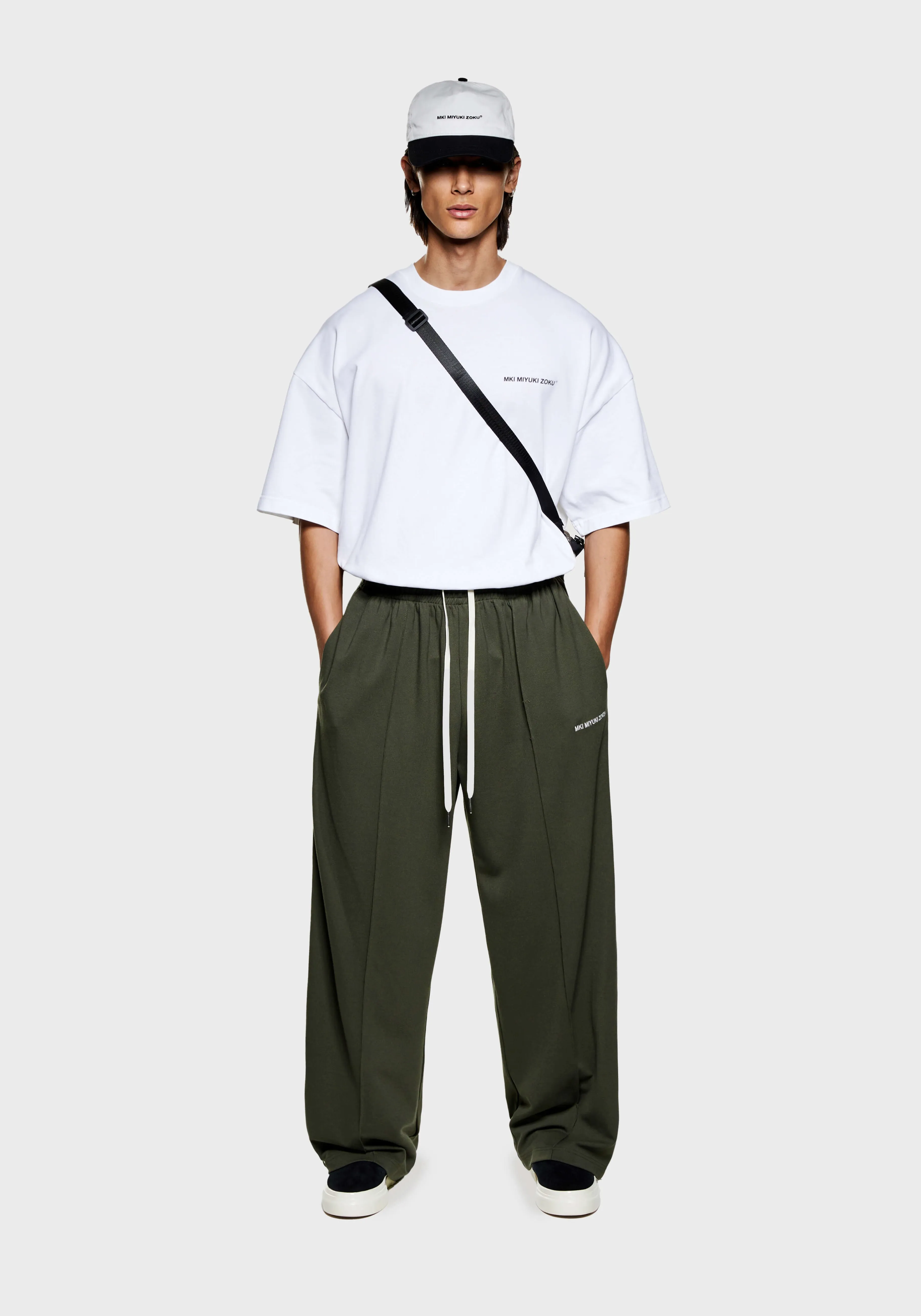 MKI MIYUKI ZOKU MKI WIDE FIT POLY TRACK PANTS- SWEATPANTS | TROUSERS