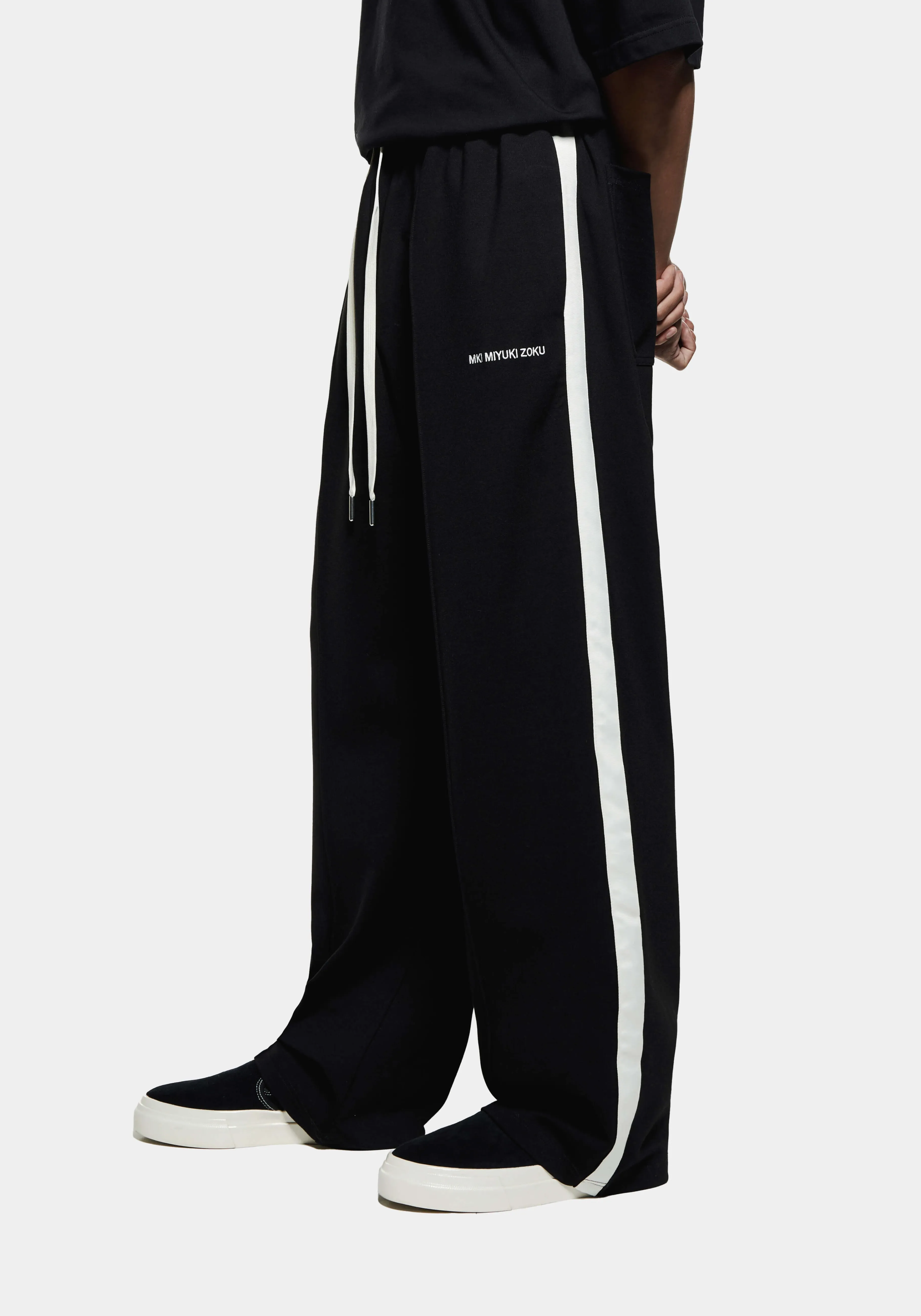 MKI MIYUKI ZOKU MKI WIDE FIT POLY TRACK PANTS- SWEATPANTS | TROUSERS