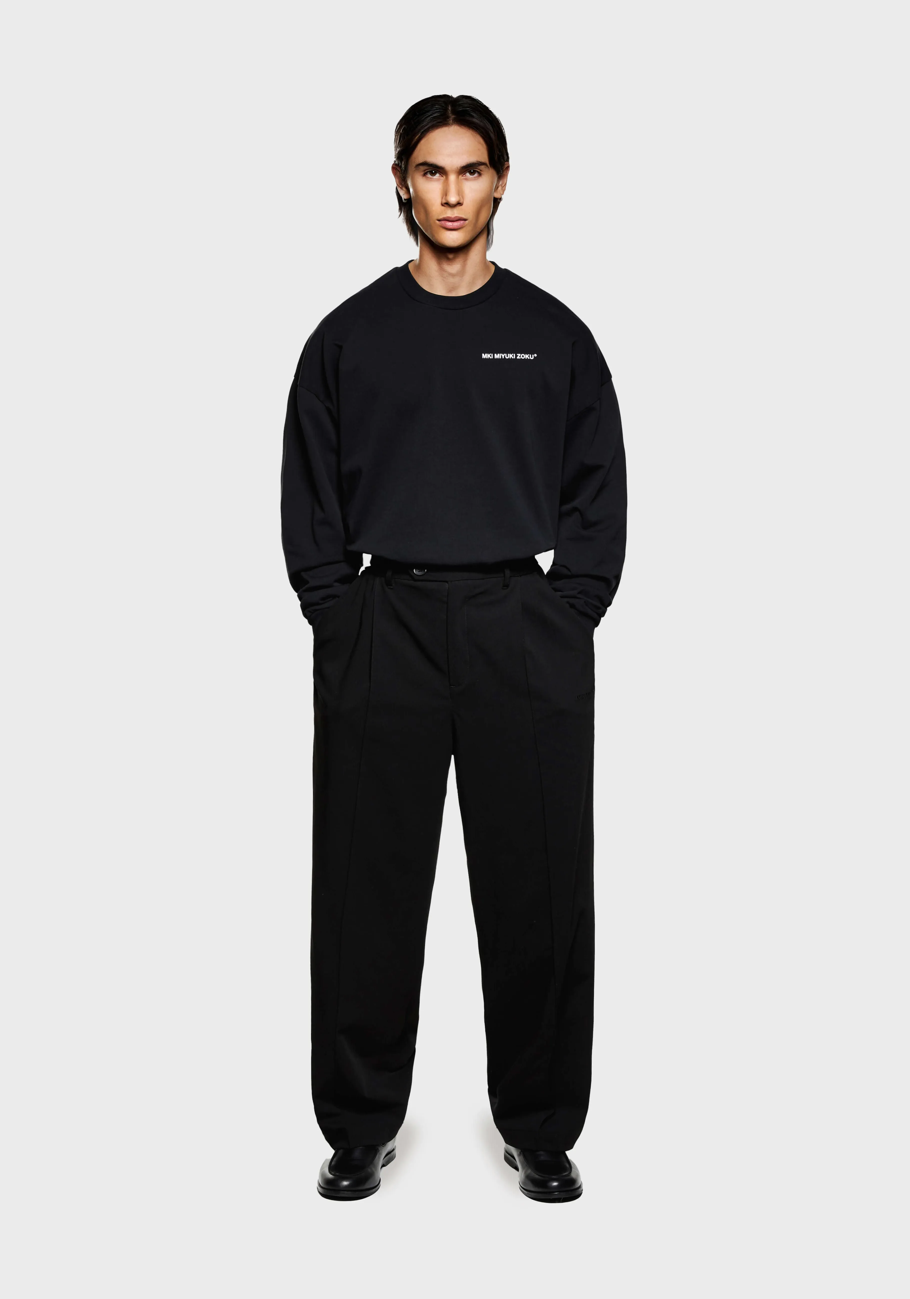 MKI MIYUKI ZOKU MKI WIDE FIT SUIT PANTS- SWEATPANTS | TROUSERS